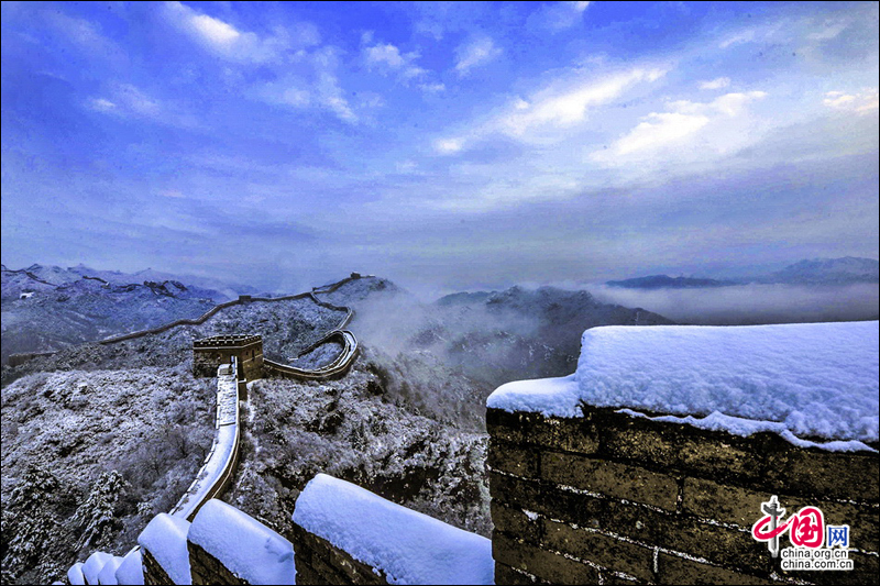 北京金山岭长城：雪中的长城等你来