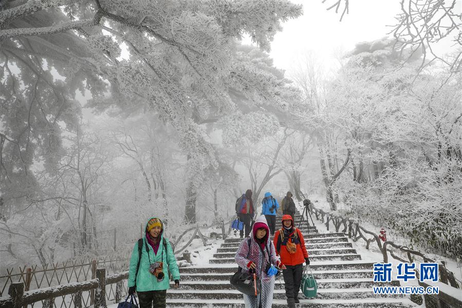 安徽黄山：喜迎今冬首场降雪